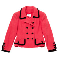 Chanel Jacke/Mantel aus Wolle in Rosa / Pink