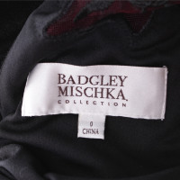 Badgley Mischka Robe en velours avec manches en dentelle
