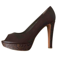 Boss Orange Brown peep-toes