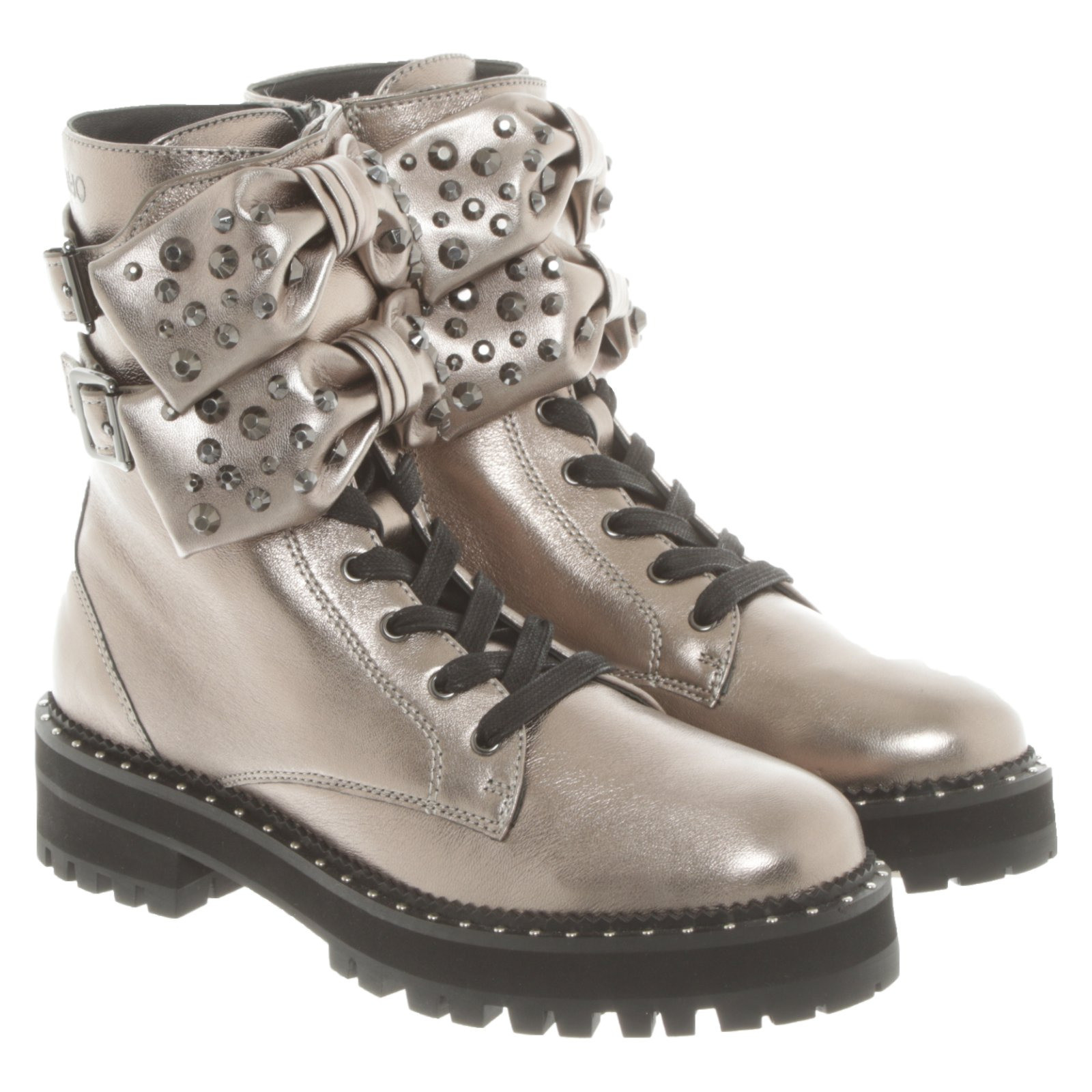 Liu Jo Ankle boots Leather in Silvery - Second Hand Liu Jo Ankle boots  Leather in Silvery buy used for 189€ (7615664)