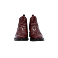 Burberry Ankle boots Leather in Bordeaux