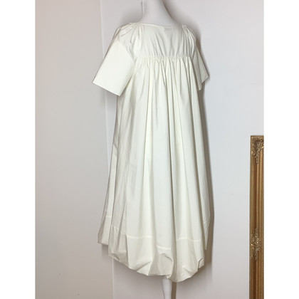 Jil Sander Kleid aus Baumwolle in Creme