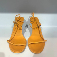 The Row Sandals Leather in Yellow