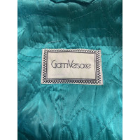Gianni Versace Veste/Manteau en Laine en Turquoise