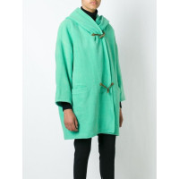 Gianni Versace Jacket/Coat Wool in Turquoise
