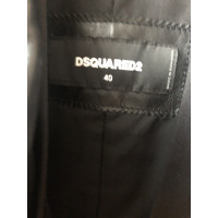 Dsquared2 Jacke/Mantel aus Leder in Schwarz