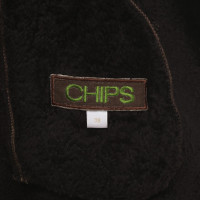 Chips Manteau avec lambskin
