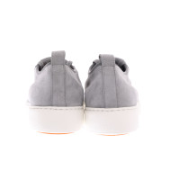 Santoni Sneakers aus Leder in Grau