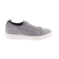 Santoni Sneakers aus Leder in Grau