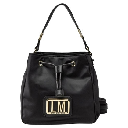 Love Moschino Reisetasche aus Leder in Schwarz