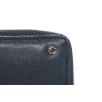Abro Täschchen/Portemonnaie aus Leder in Blau