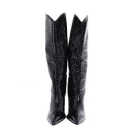 Schutz Stiefel aus Leder in Schwarz