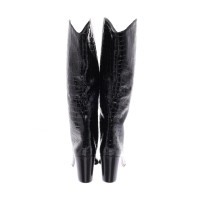 Schutz Stiefel aus Leder in Schwarz