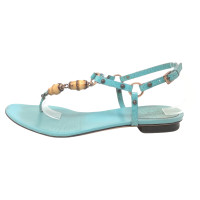 Gucci Sandals Leather in Turquoise