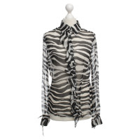 D&G Blusa in seta stampa animalier 