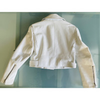 CALVIN KLEIN 205W39NYC Jacke/Mantel aus Leder in Weiß