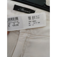 Mason's Paire de Pantalon en Coton en Blanc