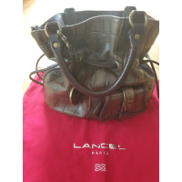 Lancel Handtasche aus Leder in Oliv