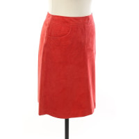 Escada Skirt Leather in Red