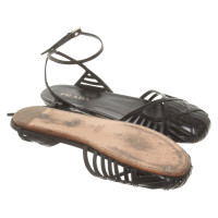 Prada Sandalen aus Leder in Schwarz