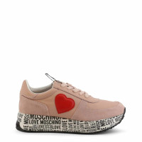 Love Moschino Sneakers Leer in Roze