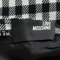 Moschino Wollrock in Schwarz/Weiß