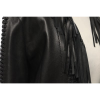 Costume National Giacca/Cappotto in Pelle in Nero