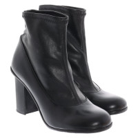 Jil Sander Stiefeletten aus Leder in Schwarz