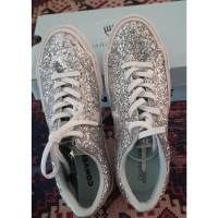Chiara Ferragni Sneakers aus Canvas in Silbern