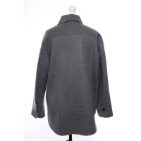 Arket Jacke/Mantel aus Wolle in Grau