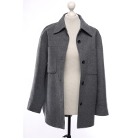 Arket Jacke/Mantel aus Wolle in Grau