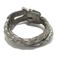 Bottega Veneta Bracelet/Wristband Leather in Silvery