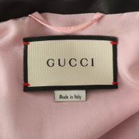 Gucci Lederen jas met broches