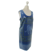 Versace Blauwe jurk met pailletten 