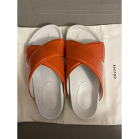 Céline Slippers/Ballerinas Leather in Orange