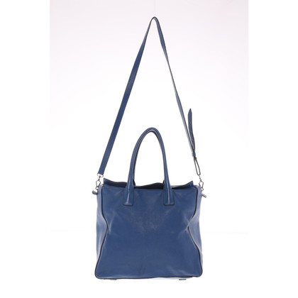 Max Mara Handbag Leather in Blue
