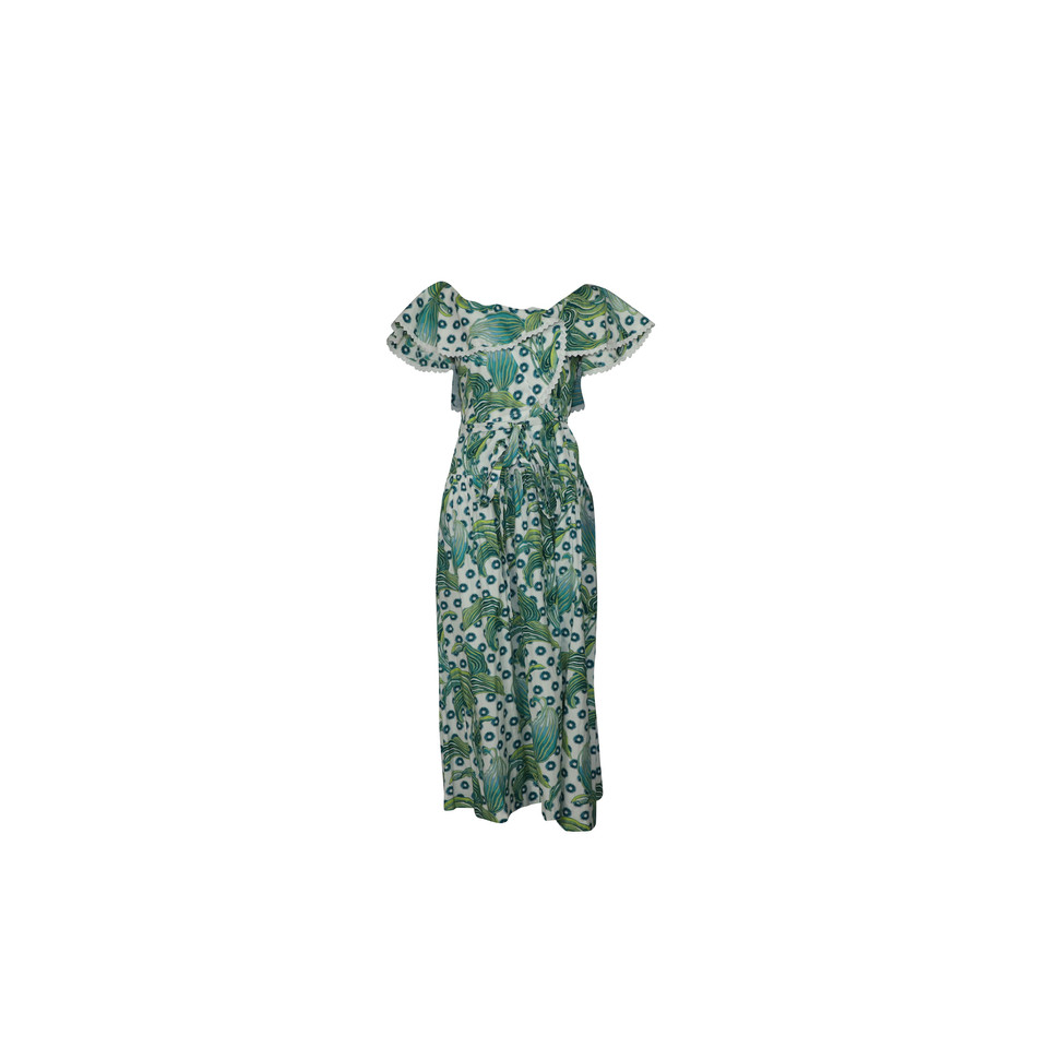 Temperley London Kleid aus Baumwolle in Grün