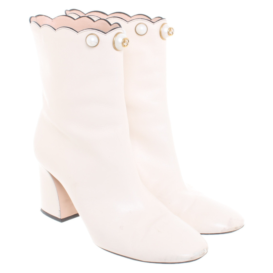 Gucci Ankle boots Leather in Cream