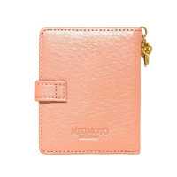 Mikimoto Täschchen/Portemonnaie aus Leder in Rosa / Pink