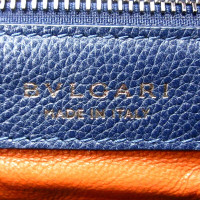 Bulgari Umhängetasche aus Leder in Blau