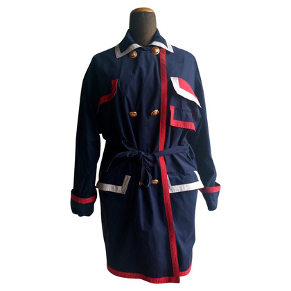 Versace Blauwe Trenchcoat