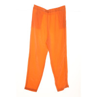 Stefanel Paire de Pantalon en Soie en Orange