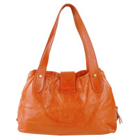Fendi Baguette Bag aus Leder in Orange