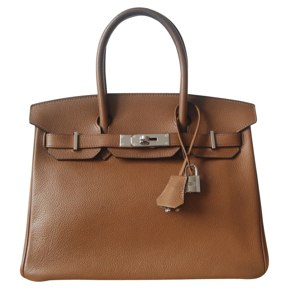 Hermès Birkin Bag 30 Leer in Bruin