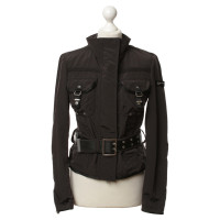 Peuterey Black jacket with waist belt