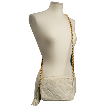 Chanel Shoulder bag Cotton in White