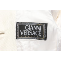 Gianni Versace Blazer aus Baumwolle in Creme