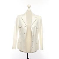 Gianni Versace Blazer aus Baumwolle in Creme