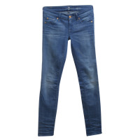 7 For All Mankind Skinny-Jeans in Blau