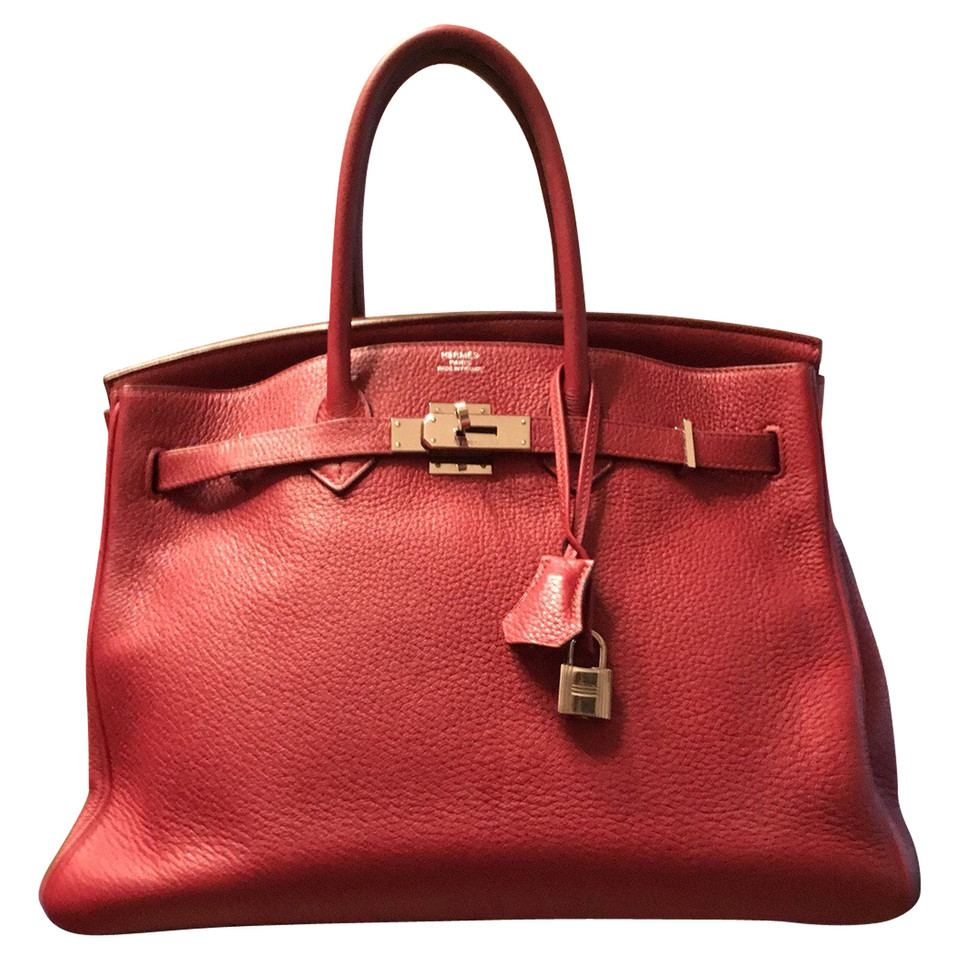 Hermès Birkin Bag aus Leder in Rot